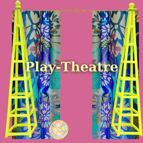 Interior design Children's Packages - Theatre Play-Set Turquoise blue curtains 9